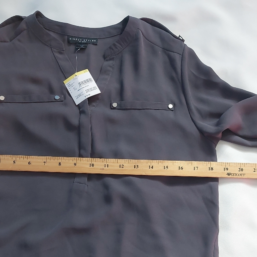 Simply Styled‎ Women's Dark Grey Blouse Size L - Picture 6 of 10